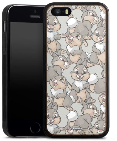 DeinDesign Holz Case kompatibel mit Apple iPhone 5s Walnuss Handyhülle Echtholz Hülle Disney Klopfer Bambi