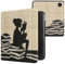 kwmobile Custodia eReader Compatibile con Kobo Libra Colour Cover - eBook Reader Flip Case - nero/beige - Ragazza e Libri