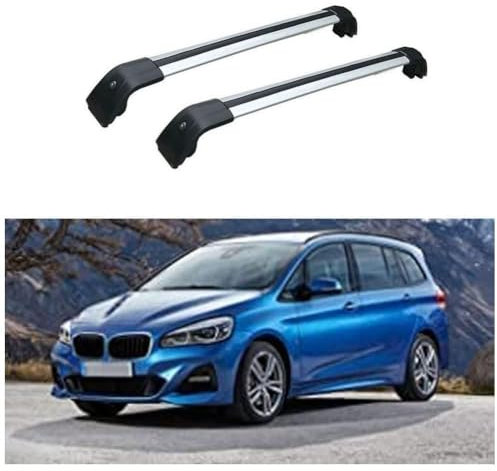 Dachgepäckträger Dachträger für BMW 2 Series F46 Gran Tourer 2015 2016 2017 2018 2019-2021 -Aluminium (2 Stücke) Integrierte Dachreling Tragkraft 75 Kg Vormontiert Inklusive Schloss,Q