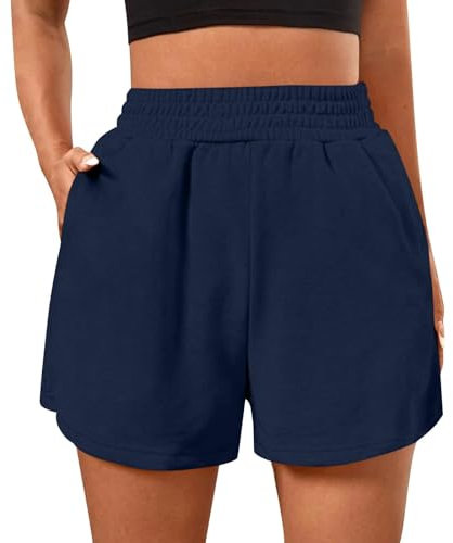 Leinen Shorts Gummiband Hotpants Sommer Weite Leicht Sommerhose Mode Lässige Mit Taschen Taille Gerades Bein Sport