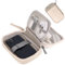 BASVII Borsa Porta Cavi da Viaggio Organizer Cavi Multifunzionale a Più Strati, Porta Cavi per Cavi, Caricatori, Power Bank e USB, con Manico, Perfetta per Viaggi e Uso Quotidiano(Beige)