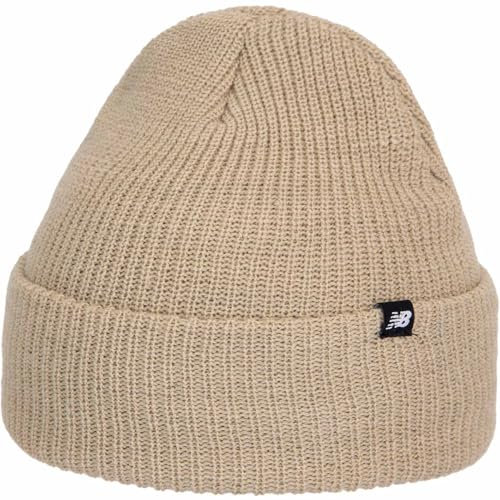 New Balance Fisherman Beanie Wintermütze (DE/NL/SE/PL, Alphanumerisch, Einheitsgröße, Sand)