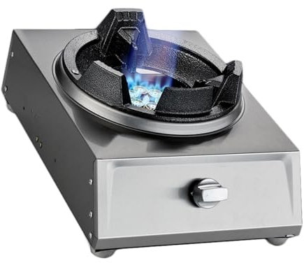 BZJPRFC Cucina A Gas, Fornello A Gas GPL da 4,0 KW, Regolatori for Interni in Acciaio Inossidabile for Catering, con Protezione Anti-spegnimento, for Cucina Domestica