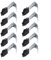 Entgoinggo Clips de montaje para fregadero, 10 clips de montaje para fregaderos, acero al manganeso y clips de fijación de fregadero de nailon