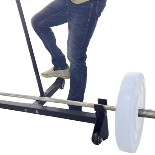 Kreuzheben Jack Langhantelheberständer mit Umlenkrolle Plattform für Kreuzheben Hantelheber Leicht in der Turnhalle zu bewegen für einfaches Be- und Entladen von Langhantel-Hantelscheiben