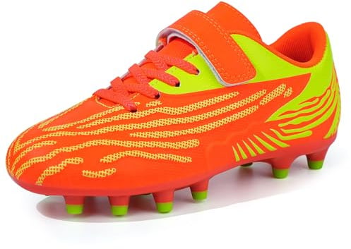 JABASIC Kinder Fußballschuhe für festen Boden Stollenschuhe für Jungen und Mädchen