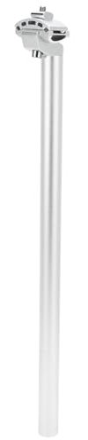 INFINAUTO Fahrradsattelstützen 25,4x500mm Fahrradsattelstütze Sattelrohr aus Aluminiumlegierung Silberton verstellbar mit Fixierclip