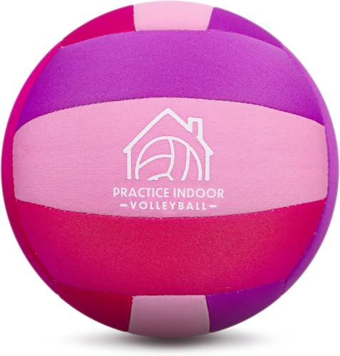 AceVernine Soft Indoor Volleyballs for Practicing Inside House and Yard, Safe and Silent Volleyball for Girls Boys Kids Youth Beginners Training Back to School Easter Gifts (Pink, Size 5)