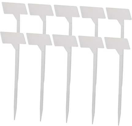 Kisangel 20pcs Garden Tall Labels - 30cm Angled Plastic Plant Labels for Indoor Outdoor, Waterproof Reusable Plant Tags for Herb Gardens & Greenhouses