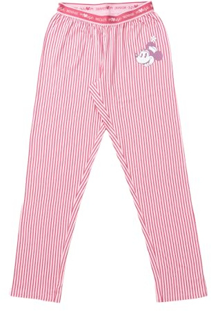 Disney Minnie Mouse Pantalon de pyjama pour femme - Pantalon de pyjama long - Rose rayé