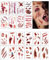 CULEB 20 Hojas Tatuajes Temporales Zombies Cicatrices Resistentes Agua Pegatinas Tatuajes Halloween Zombie Cicatrices Tatuajes Pegatinas con Falso Scab Sangre Especial Fx Costume Maquillaje Props