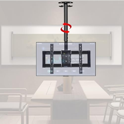 Höhenverstellbare Teleskop-Decke, Teles TV-Lift, Decken-TV-Halterung, Wand-TV-Halterung, passend für 37-85 Zoll LCD-Flachbildfernseher, Befestigung mit Metall-Expansionsschraube