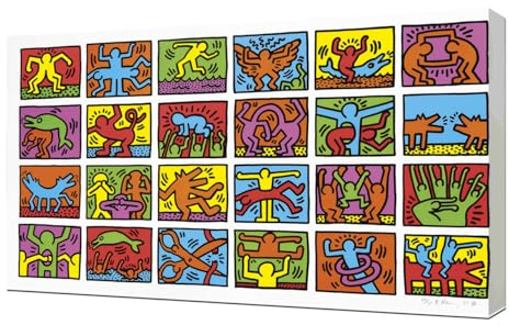 haring retrospect - Leinwandbild - Leinwanddruck auf Holzrahmen - perfektes Bild für Wanddekoration
