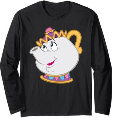 Disney Beauty and the Beast Mrs. Potts Big Face Costume Long Sleeve T-Shirt