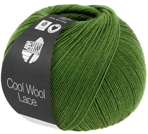 LANA GROSSA Cool Wool Lace | Extrafeine Merinowolle waschmaschinenfest und filzfrei | Handstrickgarn aus 100% Schurwolle (Merino) | 50g Wolle zum Stricken & Häkeln | 400m Garn FB 64