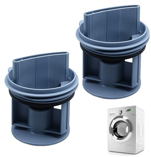 Menibeuty Lot de 2 Filtre à peluches Tamis, Waschmaschine Ersatzteile Laver Filtres de Vidange pour Machine für Trockner Waschtrockner Ersatz Filtersieb, Compatible Bo Sch Sie Mens Iq700