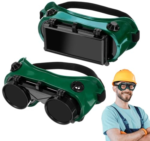 Gatuida Welding Protective Glasses with Vent Flip Up Safety Goggles for Comprehensive Eye Protection Scratch Welding Goggles Against Intense Light and Splashes for Welders and