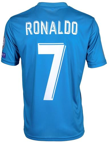 Heim Trikot Madrid Ronaldo #7 Nostalgische Trikots Football Fußball Trikot Erwachsenengrößen(XL,Ronaldo)