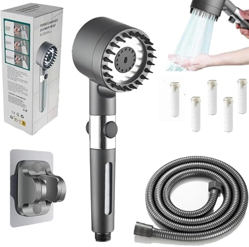 Adlox Vitashower 2.0, Vitashower Duschkopf,Duschkopf mit Filter, Hochdruck Handbrause mit Schlauch, Glänzendes Haar & Echtes Wohlgefühl