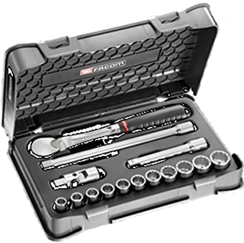 FACOM SL.161-1P12U - Socket Set 1/2 Inch 12 Sides - 15 Pieces