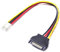 15pin SATA macho a 4 pines Floppy FDD hembra adaptador convertidor de cable