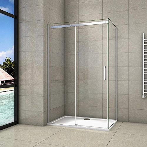 120x90x195cm Mamparas de ducha cabina de ducha 8mm vidrio templado de Aica