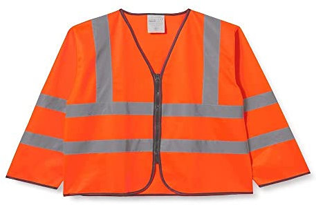 Supertouch 32683 Long Sleeved Hi Vis Zip Vest, Large, Orange