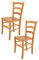 t m c s Tommychairs - 2er Set Stühle Venice für Küche und Esszimmer, robuste Struktur aus lackiertem Buchenholz im Farbton Honig und Sitzfläche aus Holz