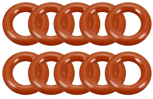 sourcing map 10 Stück Silikon O-Ring 10mmx5,2mmx2,4mm VMQ Dichtring Dichtungsring Dichtung rot