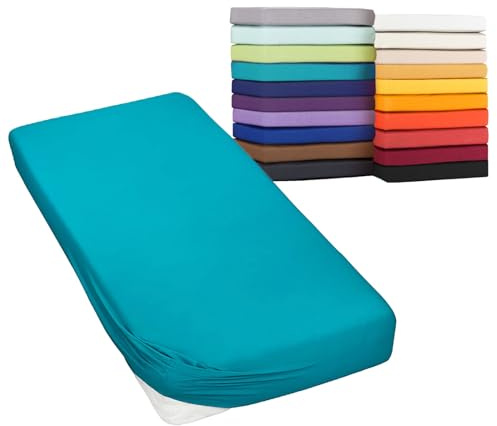 Moon-Classic Spannbettlaken Boxspringbett Wasserbett Spannbetttuch Matratzen 160g/²m 120x200-120x220 Petrol