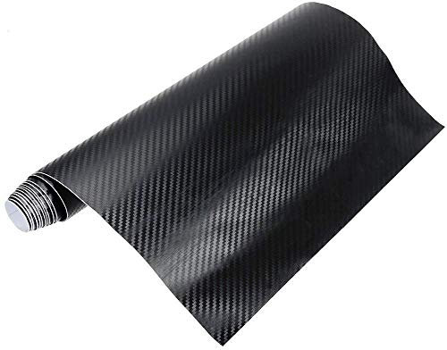 SLS SHOP Rotolo Adesivo Effetto Carbonio 3D Pellicola Auto AntiGraffio Sticker 75x200 Cm