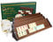 101 Plus Semus Star Rummy Set Okey - Materialien (Kunststoff-Spielbänke mit Holz Optik-Furnier - leicht und stabil & Melaminsteine) mit SEMUS Kugelschreiber (Braun)