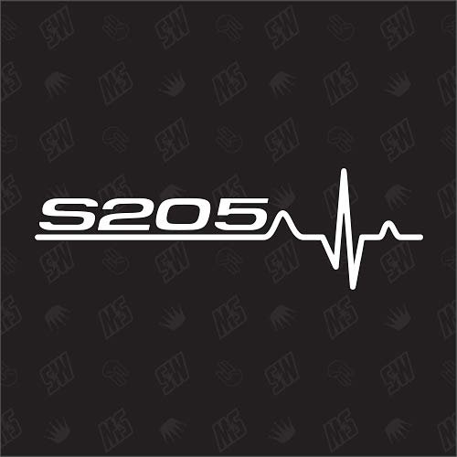 S205 Herzschlag - Sticker kompatibel mit Mercedes Benz