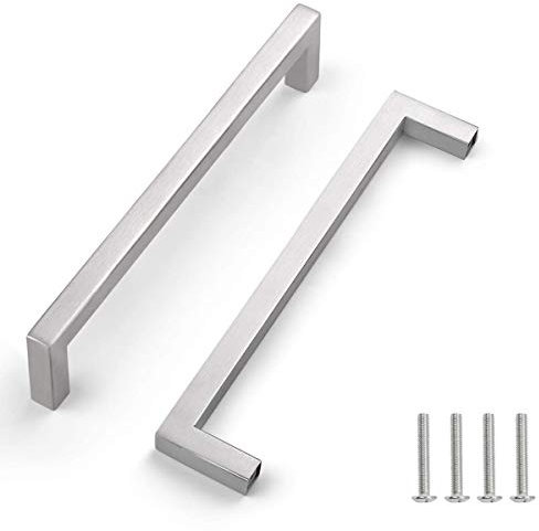 Drenky Möbelgriffe, Schrankgriffe Edelstahl 10 Stück Silber Griffe Küche mit Schraube 160 mm Lochabstand für Küchenschränke, Schublade