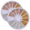 2 Boxes 3D Nail Art Decorations Nails Art Mini Steel Ball Disc Resin Drill Nail Beads Nails Beauty Decorations Accessory Tool for Nail Decoration (Silver Golden)