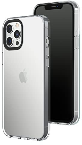 RhinoShield Crystal Clear Case kompatibel mit [iPhone 12 Pro Max] | Fortschrittliche Vergilbungsresistenz, Hohe Transparenz, Personalisierbare und Transparente Schutzhülle - Schwarz Kamera-Ring