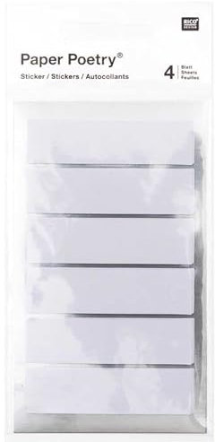 NEU Office Sticker Etiketten, weiß, 60 x 15 mm, 4 Blatt