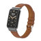 nuosiweilang Armband Kompatibel mit Xiaomi Smart Band 7 Pro Armband Ersatzband Lederarmband Uhrenarmband Zubehör für Mi Band 7pro Smartwatch Männer und Frauen Braun