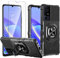 LYZXMY Funda para TCL 40 SE (6.75) + Protector de Pantalla Vidrio Templado - Carcasa con Soporte rotativo de 360 °[ Doble Capa PC + TPU ] Caso Case Negro