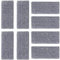 DUOHERESHUI 8 Pezzi Panno Pulizia in Microfibra Mop Pad, Panno di Ricambio per Mocio, Spray Mop Pad, per Pulizia Casa Finestre Doccia Bagno, per Legno Duro, Marmo, Piastrelle (Grigio, 33 x 12cm)