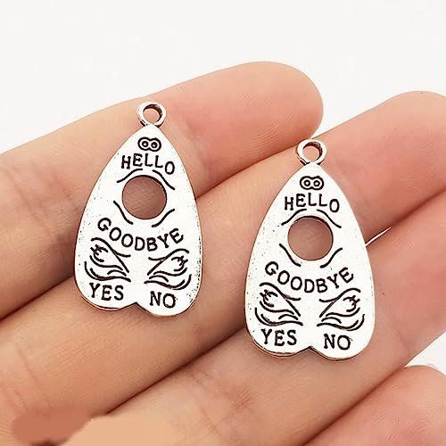UPCOT 5 Stück Ouija Hexenherz-Anhänger-Charm Tibetischer Silberanhänger für die Herstellung von C im DIY-Stil