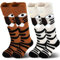 Muezna 2 Paar Kinder Merinowolle Skisocken, Jungen Mädchen Winter Thermosocken Kindersocken Sportsocken Knie-High Warme Dicke Skifahren Skaten Socken (OTC)