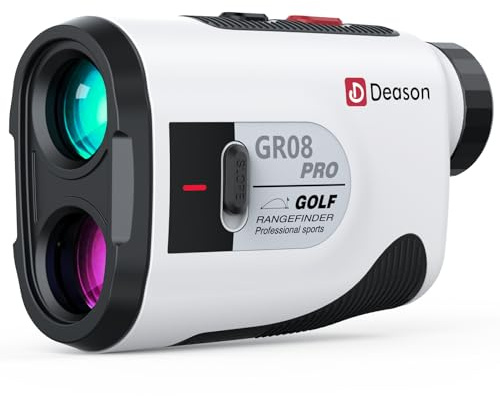 Deason Telemetro da golf con pendenza (Deason Golf Rangefinder GR08 Pro, bianco)