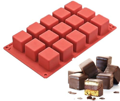 Moldea Hacer Vela, 15 cavidades silicona molde, Cubo de Silicona Molde, Adecuado para Hacer Pasteles, Cubitos de Hielo, Velas