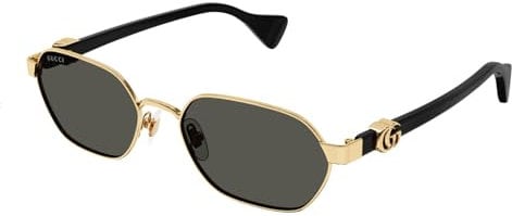 Generico Sonnenbrille GG1593S 56/18 001 Gold Schwarz, Gold und Schwarz