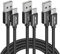 0.3M+1M+3M Cable USB C, Câble USB vers USBC Charge Rapide Nylon Tressé pour Samsung Galaxy S25 S24 A55 A16 A15 A06, Pixel, Noir