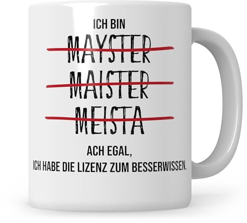 Meister Tasse Meisterprüfung Meistertitel Prüfung