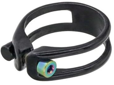 Abrazadera Sillin Bicicleta Tornillos ultraligeros de titanio y carbono, abrazaderas for tijas de sillín de bicicleta de 7g, Clip for tija de sillín de bicicleta de montaña y carretera, 31,8/34,9mm Ab