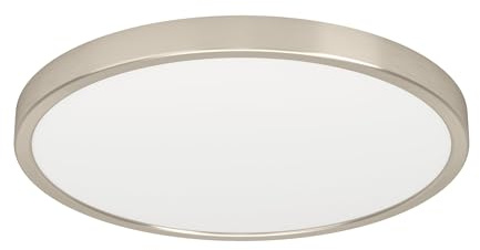 EGLO LED Deckenleuchte Fueva 6, runde Deckenlampe | Aufbaulampe aus Metall in Silber und Kunststoff Weiß, Deckenbeleuchtung warmweiß-kaltweiß, ⌀ 39 cm