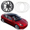 Rim Protector Guard für Renaul𝘵 Clio 3 Phase 1 5-Doors 2005-2014,Radnaben-Dekorationsring, Radnaben-Schutzring, unverzichtbar für die Automodifikation, 4 Stück